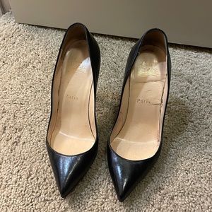 Christian Louboutin size 37 (US 7) black Nappa Pigalles Folles, 100mm